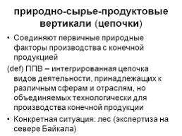 6. ответьте на вопрос: что включает в себя природно – продуктовая вертикаль?