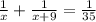 \frac{1}{x} + \frac{1}{x + 9} = \frac{1}{35}