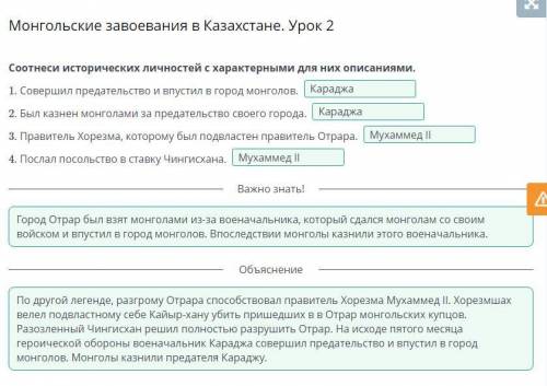 Соотнеси исторических личностей с характерными для них описаниями. 1. Совершил предательство и впуст