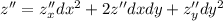 z'' = z''_xdx^2+2z''dxdy+z''_ydy^2