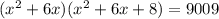 (x^2+6x)(x^2+6x+8)=9009