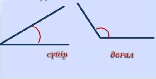 3.Суретке қара.Ол қандай фигуралардан құрастырылған? Суреттегі бұрыш түрлерін ата.Сүйір және доғал б