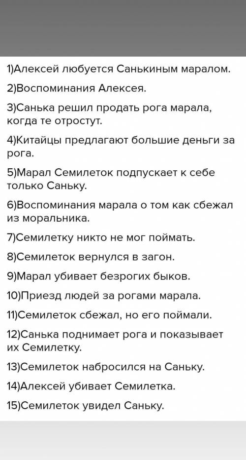 Сложный план Санькин марал