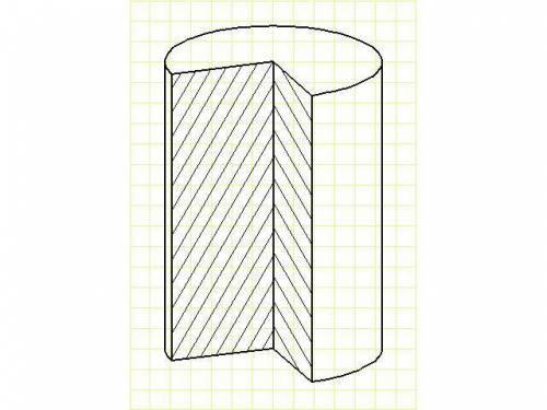Как начертить цилиндр с вырезами четвертей в диаметрии очень на утро