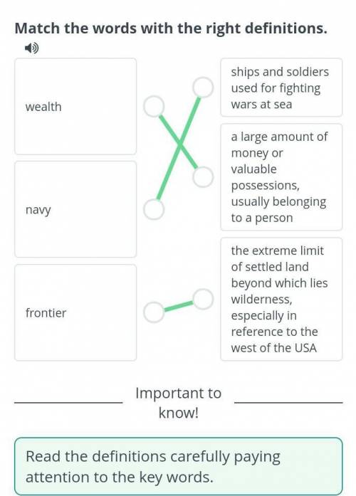 James Fenimore Cooper Match the words with the right definitions. +wealthships and soldiers used for