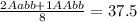 \frac{2Aabb + 1AAbb}{8} = 37.5%