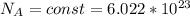 N_{A} = const = 6.022*10^{23}