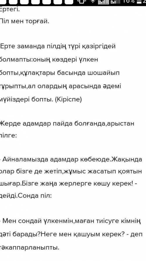 6. Кіріспе, негізгі және корытынды бөлімдерден тұратын жоспар құрып, қиял ғажайып ертегі жазыңдар Қа