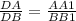 \frac{DA}{DB} =\frac{AA1}{BB1}