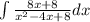 \int\limits \frac{8x + 8}{ {x}^{2} - 4x + 8 } dx \\