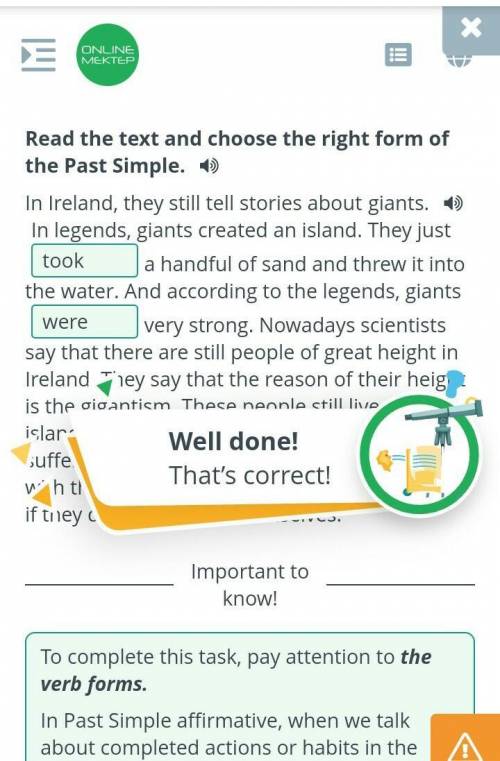 Read the text and choose the right form of the Past Simple. In Ireland, they still tell stories abou