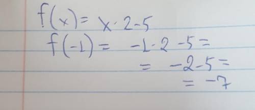 F(x) =x*2-5. Знайдіть f(-1)1.-62.-43. - 34. 4 плс​