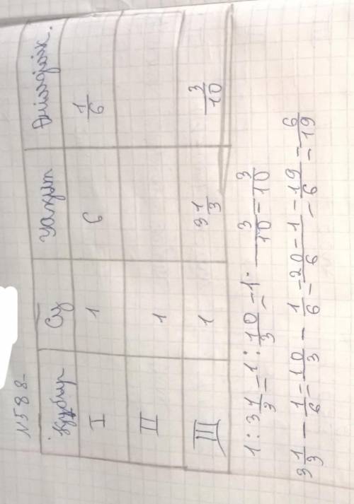 588. Бассейнге екі құбыр арқылы су жібергенде ол 3 сағ ішінде 3Толады. Су бірінші құбырмен ғана жібе