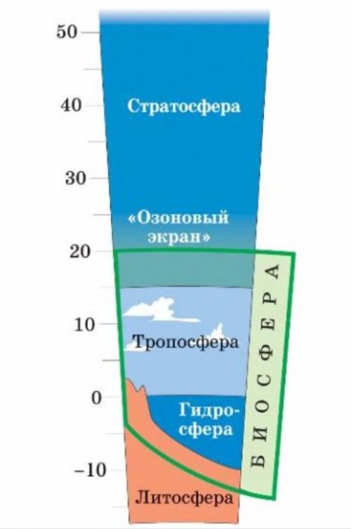 НАРИСУЙТЕ ГРАНИЦЫ БИОСФЕРЫ​