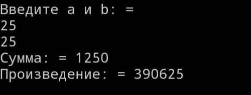 Даны два ненулевых числа. Найти сумму и произведение их квадратов. Язык Pascal