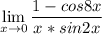 \displaystyle \lim_{x \to 0}\frac{1-cos8x}{x*sin2x}