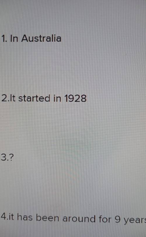 Read the texts again and answer the questions. 1. Where is the RFDSA?2. When did it start?3. Which p