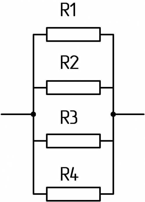 Четыре резистора сопротивлением 2 O4 Ом 8 Ом и 16 Ом соответственно включены в цепь параллельно. Выч
