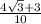 \frac{4\sqrt{3} + 3}{10}