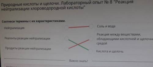 Лабораторный опыт No 8 «Реакция нейтрализации хлороводородной кислоты» - объясняет нейтрализацию кис