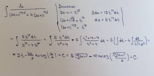 решить 2 неопределённых интеграла