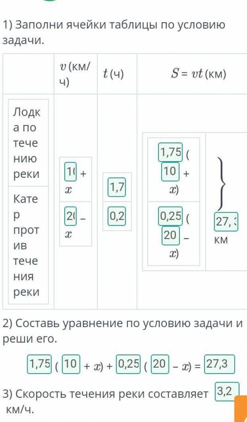 Решение текстовых задач с уравнений. Урок 4 Из пункта А по течению реки плыла лодка со скоростью 10