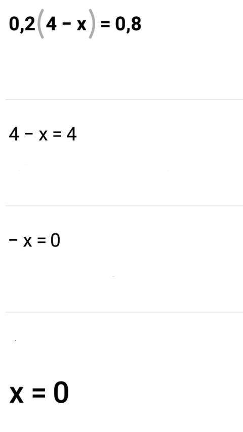 3×(1,5+x)=9,3 0,2×(4-x)=0,8 0,3×(2,4+x)=4,2 (2,3-x)÷1,5=0,5