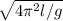 \sqrt{4\pi^{2} l/g }