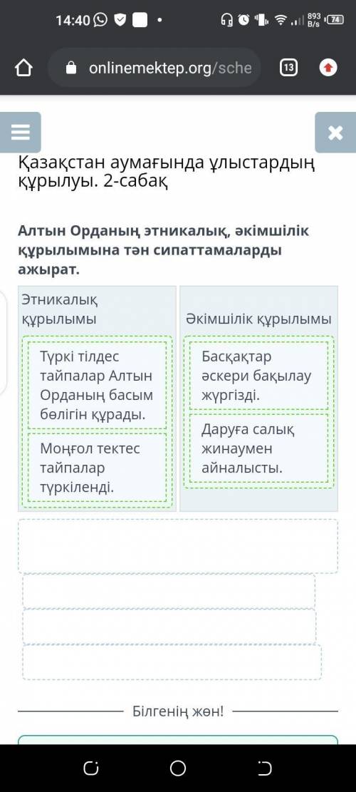 Қазақстан аумағында ұлыстардың құрылуы. 2-сабақ Алтын Орданың этникалық әкімшілік құрылымына тән сип