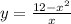 y=\frac{12-x^2}{x}