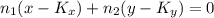 n_1(x-K_x)+n_2(y-K_y)=0