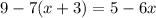 9-7(x+3)=5-6x