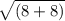 \sqrt{(8+8)}