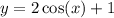 y = 2 \cos(x) + 1