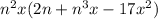 n^2x(2n+n^3x-17x^2)