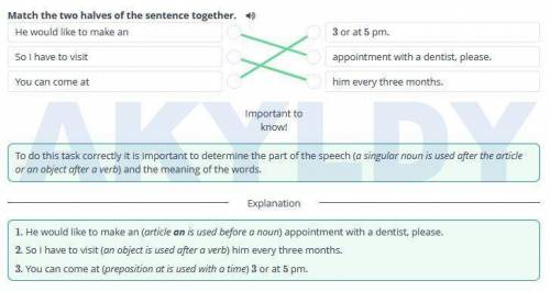 Match the two halves of the sentence together ​