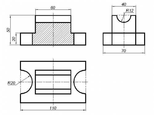Нарисовать разрез этой фигуре ​