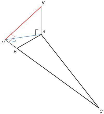 Через вершину А трикутника АВС до його площини проведено перпендикуляр АК завдовжки 3,6 см. З точки