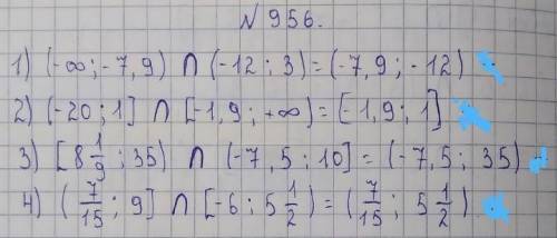 956. 1) (-оо; -7,9) и (-12; 3);и (-7,5; 10];​