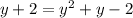 y+2=y^{2}+y-2