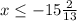 x\leq -15\frac{2}{13}