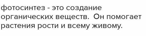 Укажите значение фотосинтеза в природе (не менее 3-х пунктов)