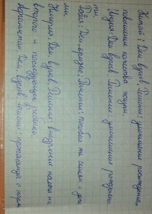 Классифицируйте страны по две категории: 1. Страны, где наблюдается демографический взрыв; 2. Страны