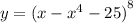 y = {(x- {x}^{4} - 25)}^{8}