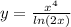 y = \frac{ {x}^{4} }{ ln(2x) } \\