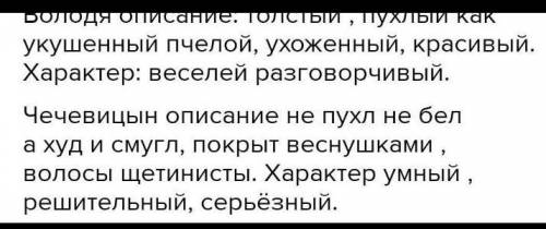 А. П. Чехов рассказ Мальчики 1вопрос.опишите внешность Володи и ега друга. Сровните их характеры. Ка