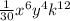 \frac{1}{30}x^{6}y^4k^{12}