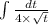 \int\limits \frac{dt}{4 \times \sqrt{t} } \\