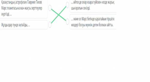 Қызылжұлдыз туралы білесіз бе? Сөйлемнің жалғасын тап.Қазақстандық астрофизикГавриил Тихов МарсПлане
