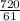 \frac{720}{61}